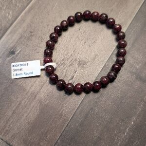 Garnet Beaded Bracelet